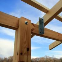 How to make a wooden canopy for a house: photo
