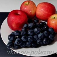 Kompot iz jabolk in grozdja
