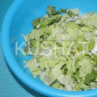 Light fitness salad with Chinese cabbage and bell pepper Chinese cabbage salad with red pepper