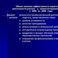 Presentation of the analytical report of the history teacher Participation in expert commissions